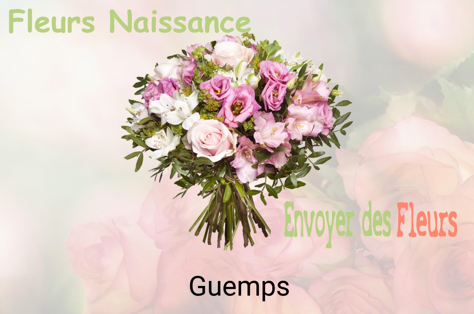 Bouquet de fleurs de naissance livré à Guemps